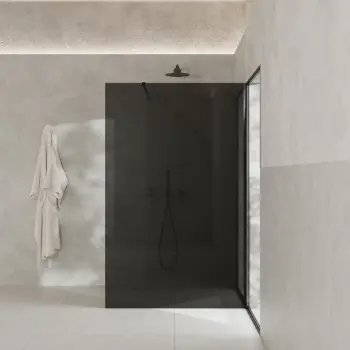 AD Naturalnie Ścianka prysznicowa COMO Wall – czarny / 100 cm / chrom